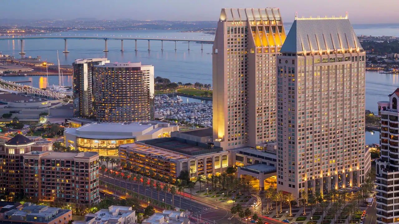 Outside view of the Manchester Grand Hyatt in San Diego
